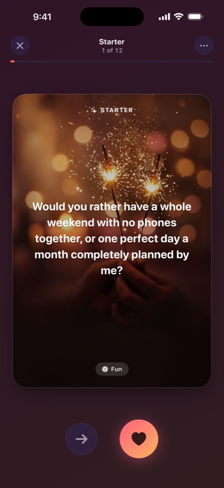 A Duvy question card from the Starter pack
